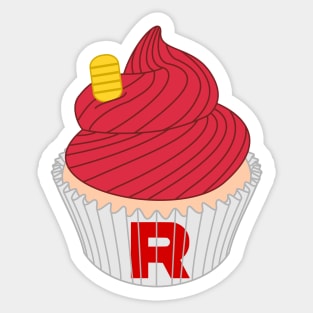 Red Cupcake Sticker